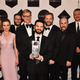 L-R: Martin Starr, Busy Philipps, Linda Cardellini, Seth Rogen, creator Paul Feig, actor Samm Levine, director Judd Apatow, actors Steve Bannos, Jason Segel, and Dave Allen